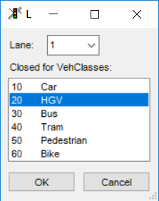 VISSIM车道限制